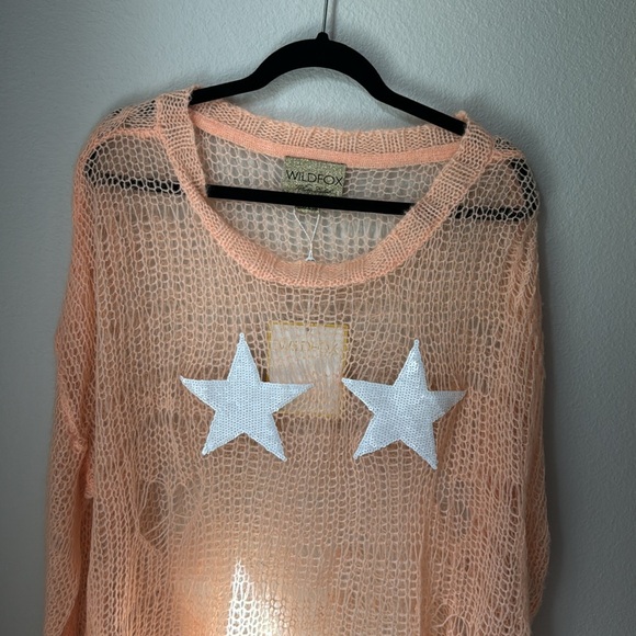 NWT Wildfox Peach Mermaid Sweater - Picture 3 of 5